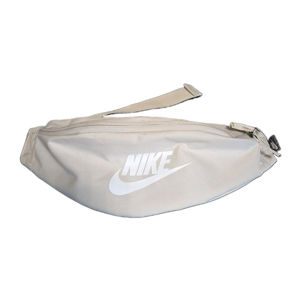 Nike Heritage Waist Pack 3L Belt Fanny Pack Tan White Zipper Pockets DB0490 104